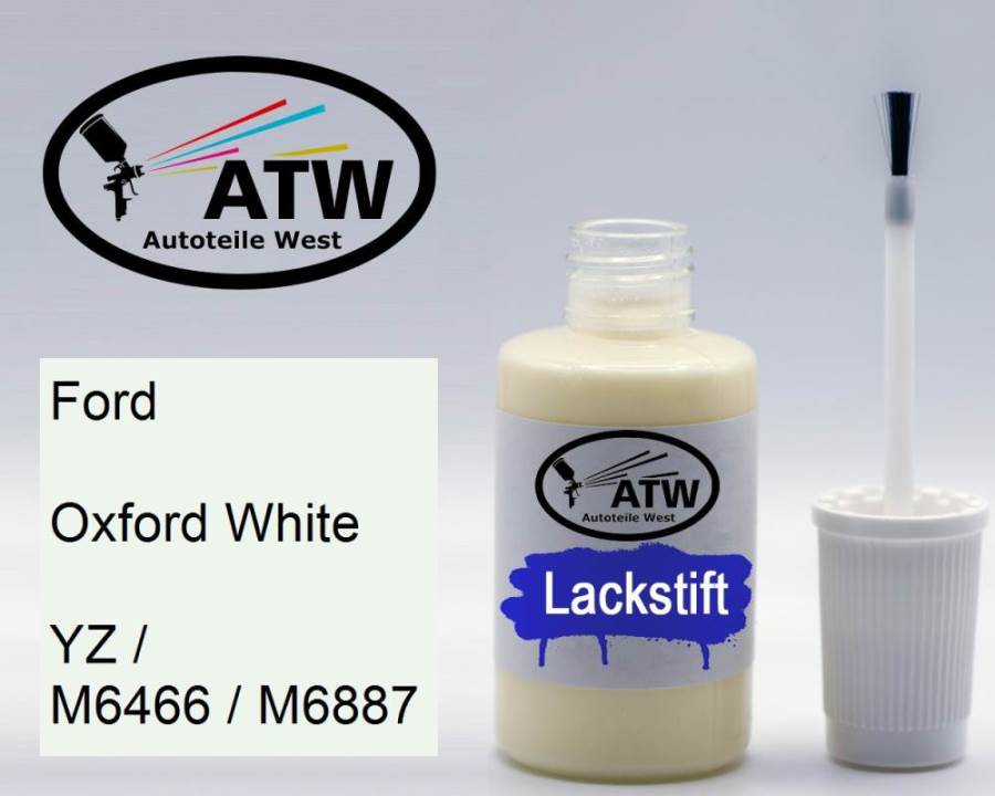 Ford, Oxford White, YZ / M6466 / M6887: 20ml Lackstift, von ATW Autoteile West.